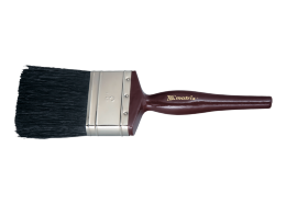 Кисть плоская "Декор" 3" (75 мм), натуральная черная щетина, деревянная ручка MATRIX
