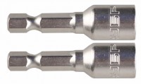 Биты Зубр Мастер с торцовой головкой, магнитные, Cr-V, тип хвостовика E 1/4", 10х45мм, 2шт 26392-10-02