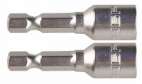 Биты Зубр Мастер с торцовой головкой, магнитные, Cr-V, тип хвостовика E 1/4", 12х45мм, 2шт 26392-12-02