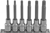 Набор насадок торцевых 1/2"DR с вставками-битами SPLINE на держателе, M5-M12, 100 мм, 6 предметов Ombra 921706