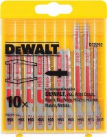 Набор пилок для лобзика DeWalt 10шт,Т-образ хв,д\металла