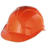 Каска защитная из ударопрочной пластмассы, оранжевая СибрТех Россия 89113