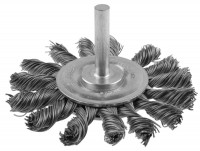 Щетка Зубр Эксперт дисковая для дрели, плетеные пучки стальной закаленной проволоки 0,5мм, 100мм 3522-100_z01