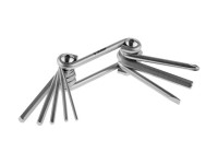 Набор ключей имбусовых Зубр МАСТЕР, складные, Cr-V сталь, сатинированное покрытие, HEX 2-6 мм, SL 5 мм, PH № 2, 8-в-1 27420-H8