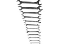Набор Зубр Профи: Ключи гаечные рожковые, Cr-V сталь, хромированные, 6х32мм, 12шт 27021-H12