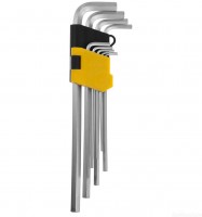 Набор Stayer Ключи Master имбусовые длинные, Cr-V, сатинированное покрытие, пластик. держатель, HEX 1,5-10мм, 9 пред 2741-H9