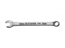 Ключ гаечный комбинированный Stayer Master, хромированный, 6мм 27085-06