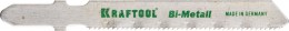 Полотна Kraftool для эл/лобзика, Bi-Metall, по металлу (1,5-2мм), EU-хвост., шаг 1,2мм, 55мм, 2шт 159555-1,2