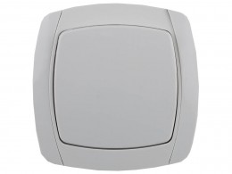 Выключатель одноклавишный в сборе Светозар CITY LIGHT, цвет белый, 10А/~250В SV-54230-W