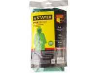 Плащ-дождевик Stayer MASTER, материал - полиэтилен, универсальный размер, зеленый цвет 11610