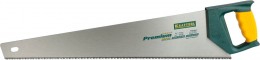 Ножовка Kraftool Pro "PREMIUM",прям,закален зуб,двухкомп пластик ручка,для бруса и крупных строит материал,7 TPI,550мм 15113-55
