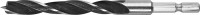 Сверло Зубр Профи по дереву, М-образная заточка, шестигранный хвостовик 1/4", 6х90мм 29423-090-06